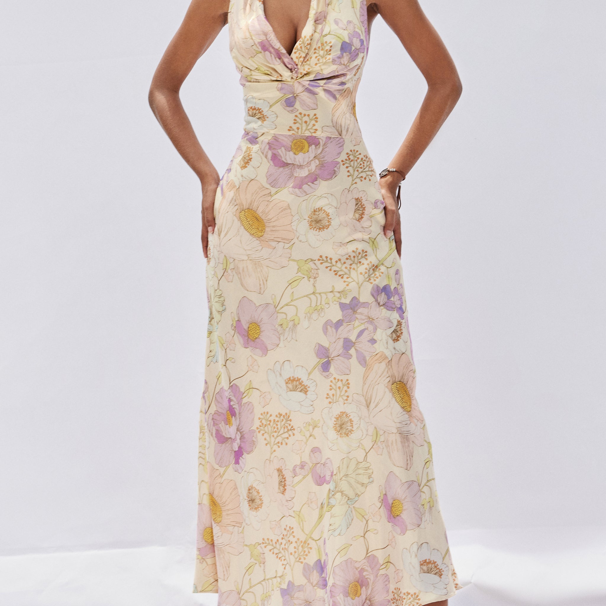 Juliana Halter-neck Maxi Dress