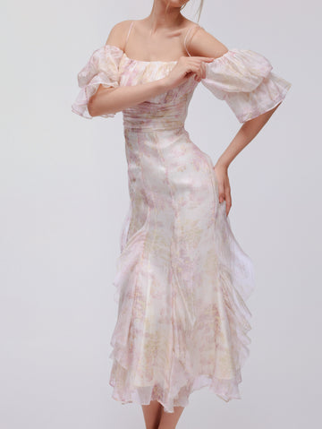 Jasmine Floral Organza Maxi Dress